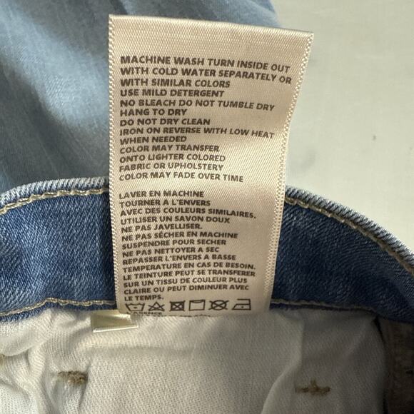 L’AGENCE Sada High Rise Cropped Slim Jeans Size 25 Bellevue Wash Stretch Raw Hem - Picture 12 of 15